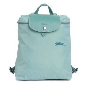 Longchamp Le Pliage Green Backpack NWT Lagoon